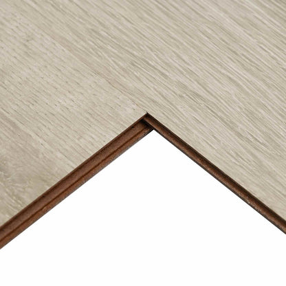 Laminaatvloer 15 pcs Wit gewassen Bruin 101 x 20 x 0,8 cm