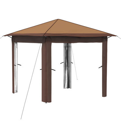Gazebo zonder Zijwand 2,6 x 2,6 m Beige en Bruin