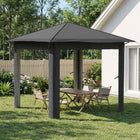 Gazebo 2,6 x 2,6 m lichtgrijs antraciet