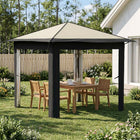 Gazebo 2,6 x 2,6 m crème antraciet