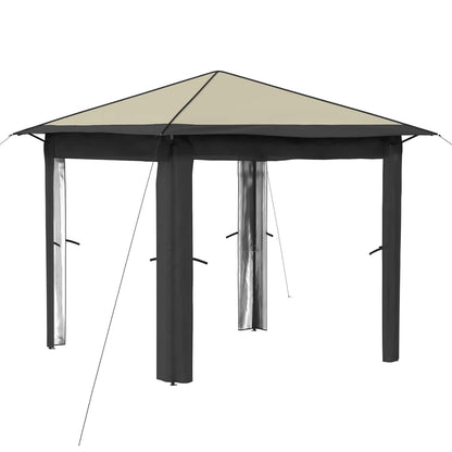 Gazebo zonder Zijwand 2,6 x 2,6 m Crème en Antraciet