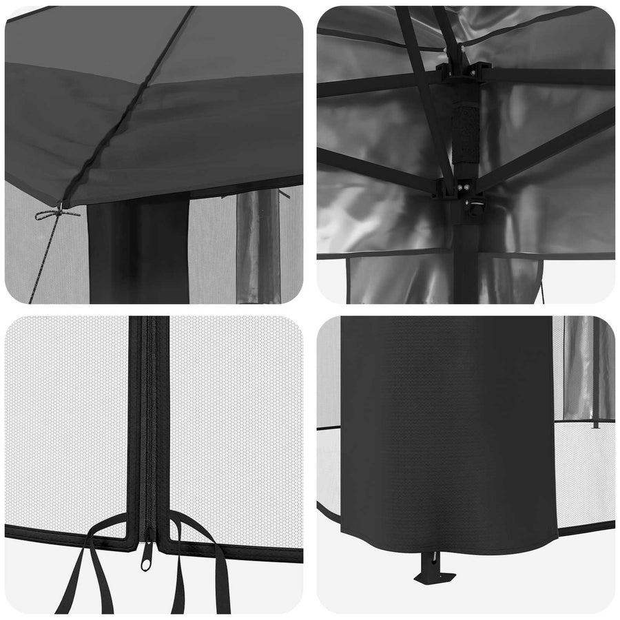Gazebo met 4 Zijwanden 2,6 x 2,6 m
