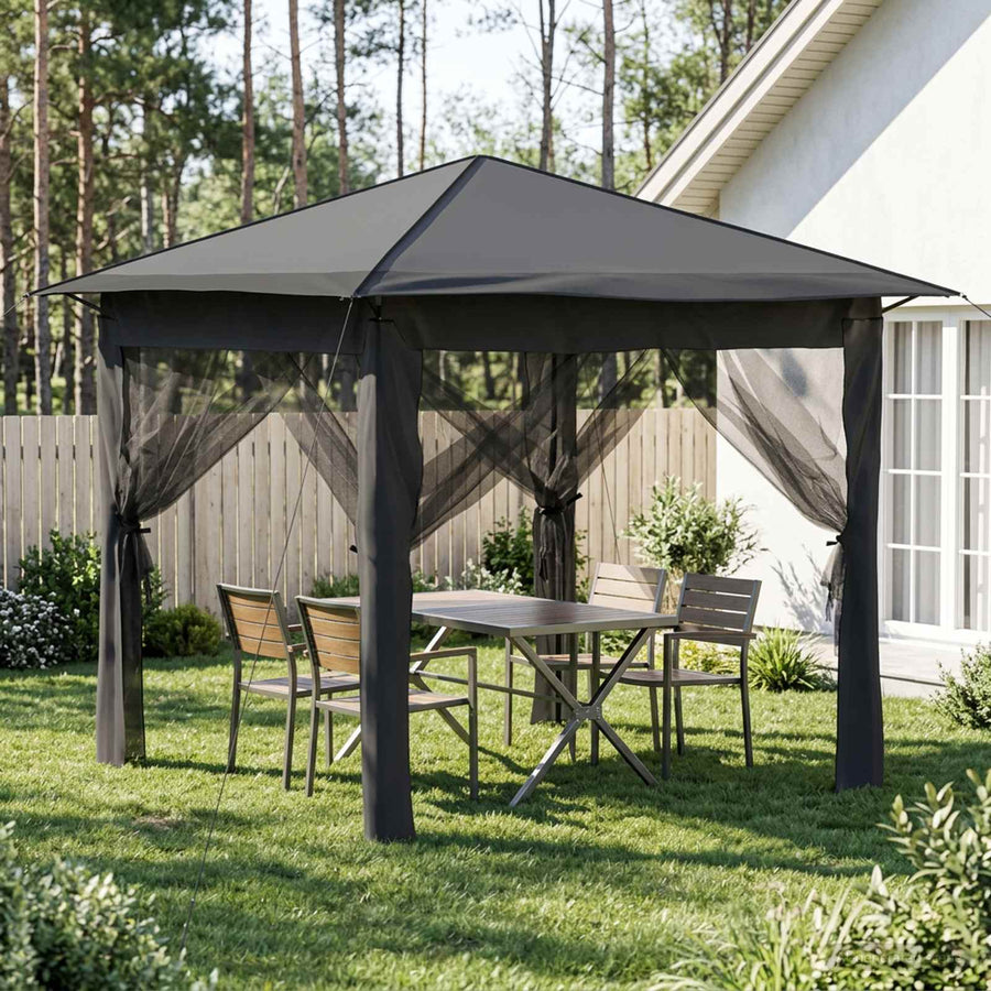 Gazebo met 4 Zijwanden 2,6 x 2,6 m