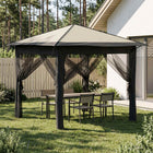 Gazebo 2,6 x 2,6 m crème antraciet