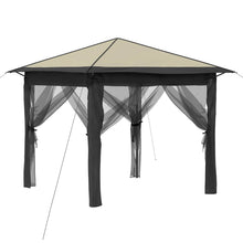 Gazebo met 4 Zijwanden 2,6 x 2,6 m Crème en Antraciet