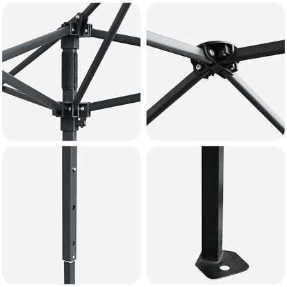 Gazebo zonder Zijwand Crème en bruin