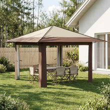 Gazebo zonder Zijwand Crème en bruin