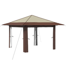 Gazebo zonder Zijwand Crème en bruin