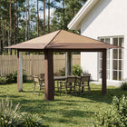 Gazebo 200x200x250 cm beige bruin