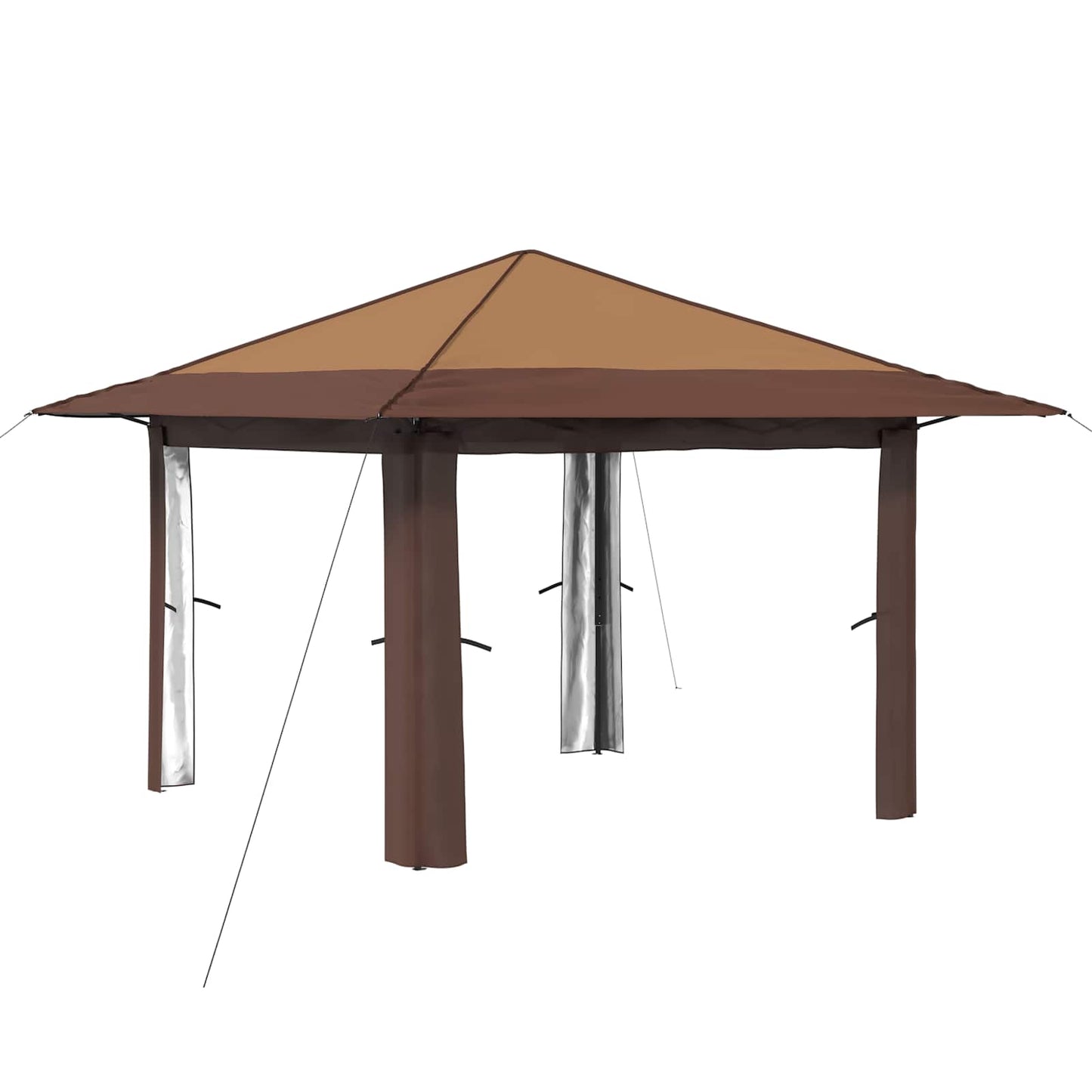 Gazebo zonder Zijwand Beige en Bruin