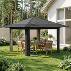 Gazebo zonder zijwand lichtgrijs antraciet 210D Oxford