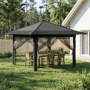 Partytent 3,3 x 3,3 m lichtgrijs antraciet