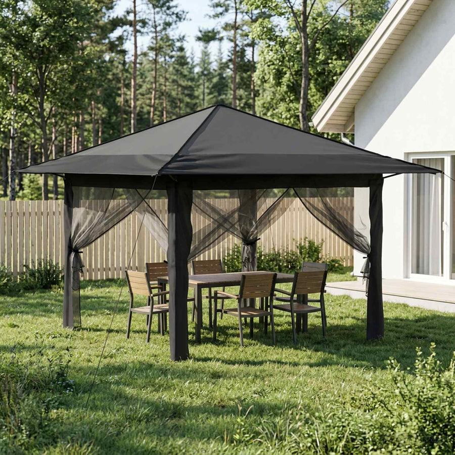 Gazebo met 4 Zijwanden 3,3 x 3,3 m