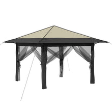 Gazebo met 4 Zijwanden 3,3 x 3,3 m Crème en Antraciet