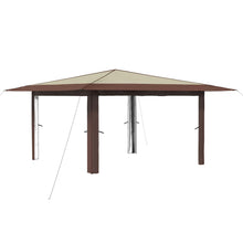 Paviljoen zonder Zijwand 4 x 4 m Crème en bruin