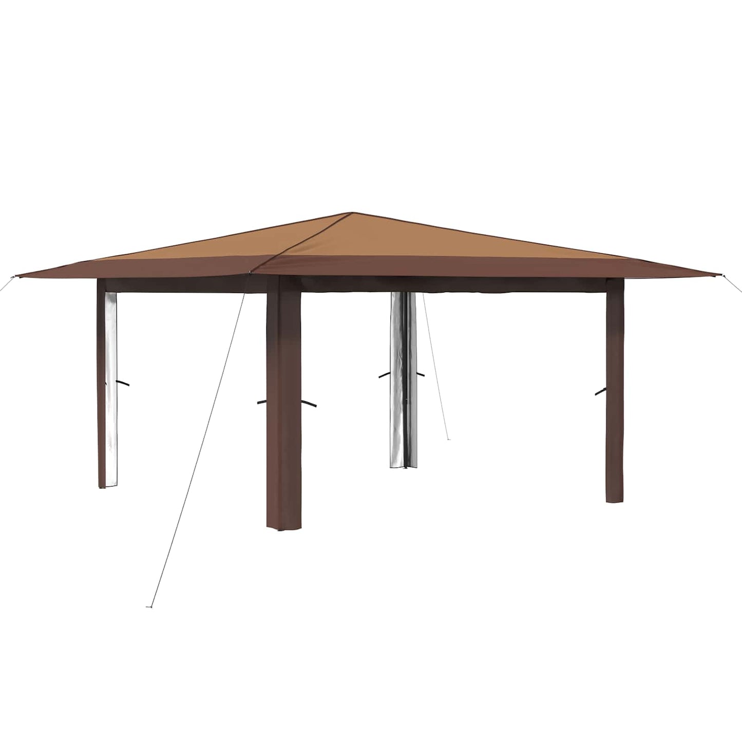 Paviljoen zonder Zijwand 4 x 4 m Beige en Bruin
