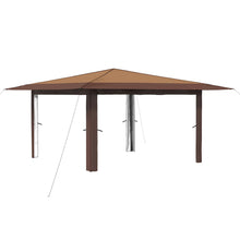 Paviljoen zonder Zijwand 4 x 4 m Beige en Bruin