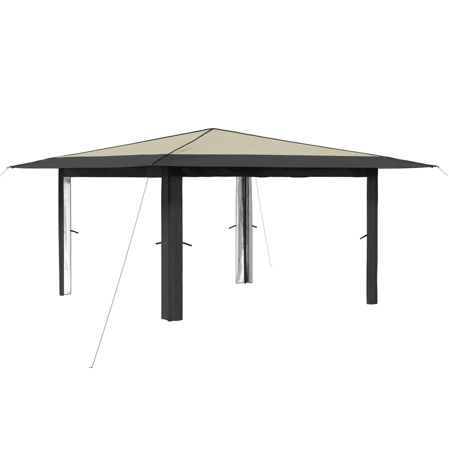 Paviljoen zonder Zijwand 4 x 4 m Crème en Antraciet