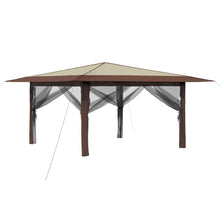 Paviljoen met 4 Zijwanden 4 x 4 m Crème en bruin