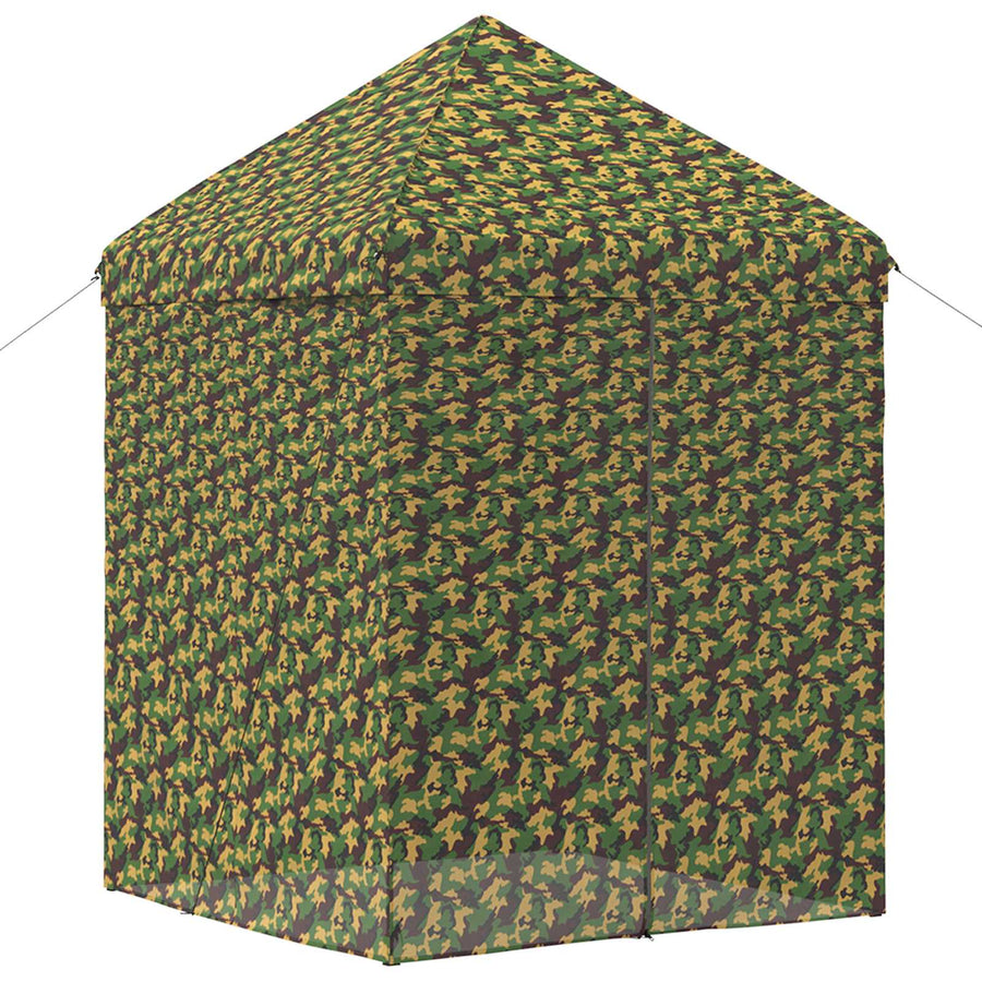 Tent met 4 Zijwanden 2 x 2 m Leger Camouflage