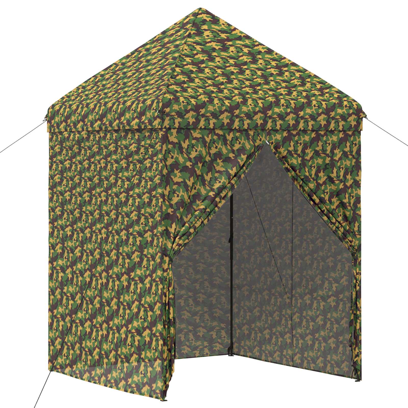 Tent met 4 Zijwanden 2,9 x 2,9 m Leger Camouflage