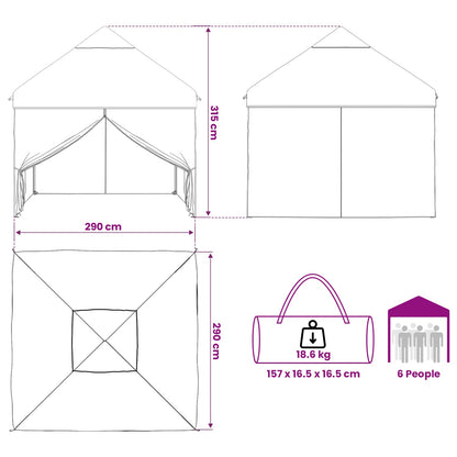 Tent met 4 Zijwanden 2,9 x 2,9 m Leger Camouflage