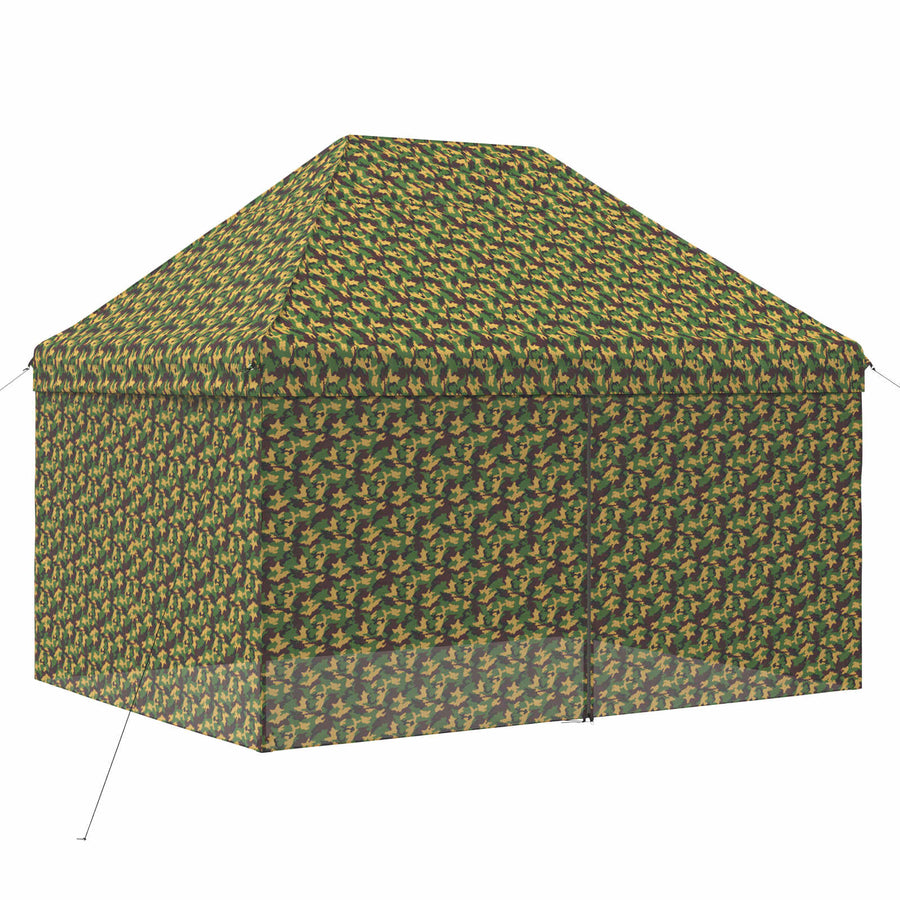 Tent met 4 Zijwanden 2,95 x 4,1 m Leger Camouflage