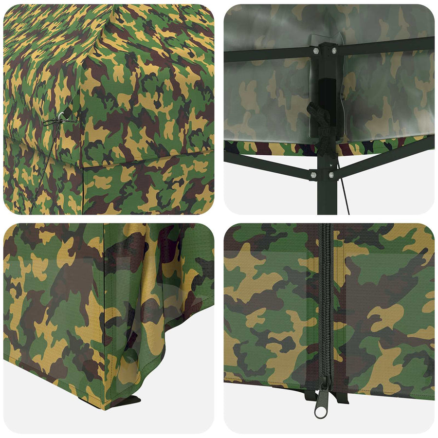 Tent met 4 Zijwanden 2,9 x 4,3 m Leger Camouflage