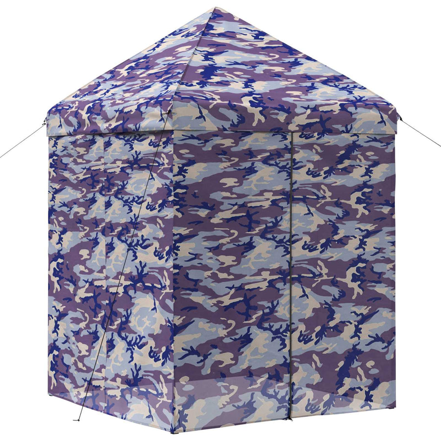 Pop-up Gazebo met 4 Zijwanden 2 x 2 m Blauw Camouflage