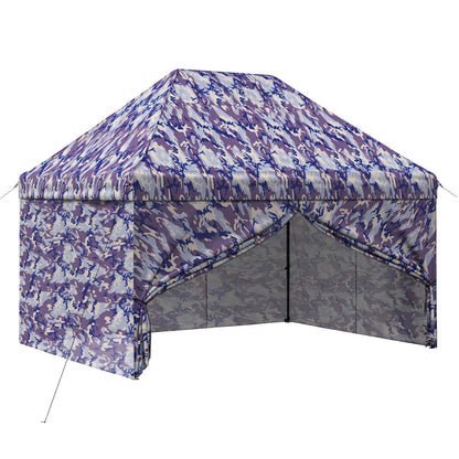 Pop-up Gazebo met 4 Zijwanden 2,95 x 4,1 m Blauw Camouflage