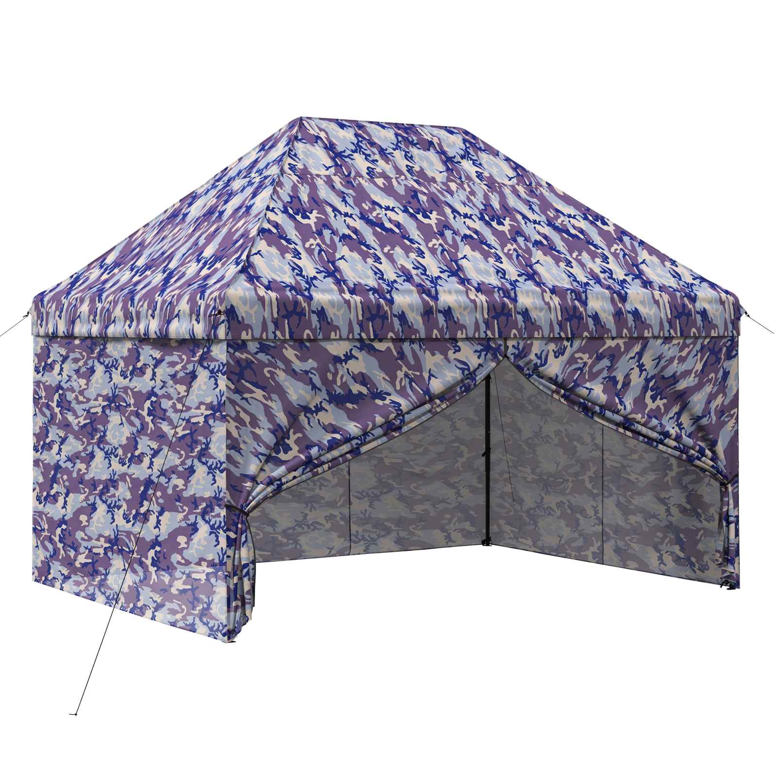Pop-up Gazebo met 4 Zijwanden 2,9 x 4,3 m Blauw Camouflage