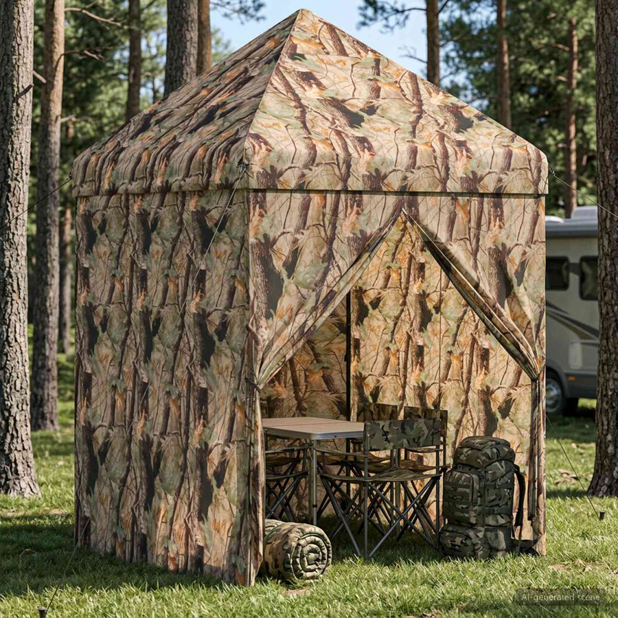 Pop-up Gazebo met 4 Zijwanden 2 x 2 m Bos Camouflage