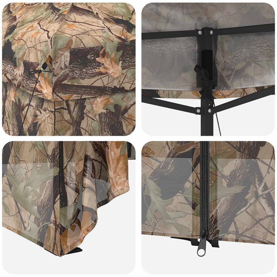 Pop-up Gazebo met 4 Zijwanden 3 x 4 m Bos Camouflage