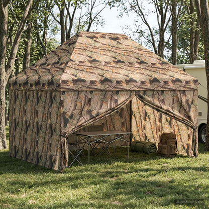 Pop-up Gazebo met 4 Zijwanden 3 x 4,5 m Bos Camouflage
