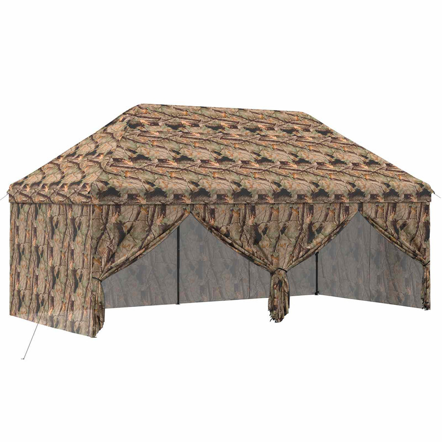 Pop-up Gazebo met 4 Zijwanden 3 x 6 m Bos Camouflage