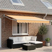 Zonnescherm vervangingsdoek geel polyester 240 gsm
