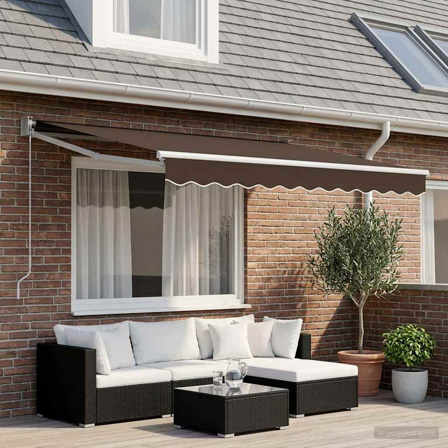 Vervangingsdoek voor zonnescherm Taupe 4 x 2 m Polyester