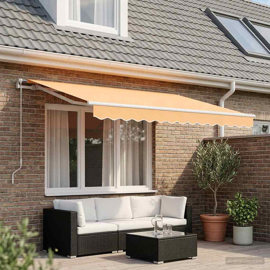 Vervangingsdoek voor zonnescherm Zand 3,5 x 2,5 m Polyester