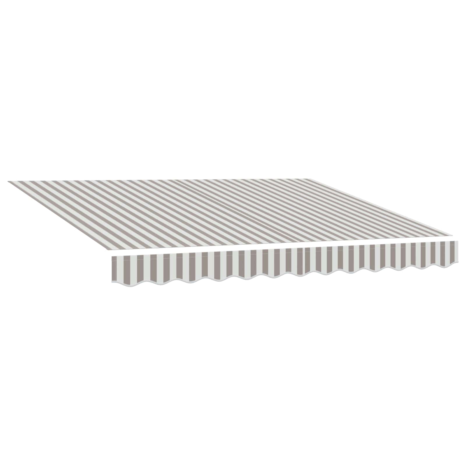 Vervangingsdoek voor zonnescherm Lichtgrijs en wit. 4,5 × 3,5 m