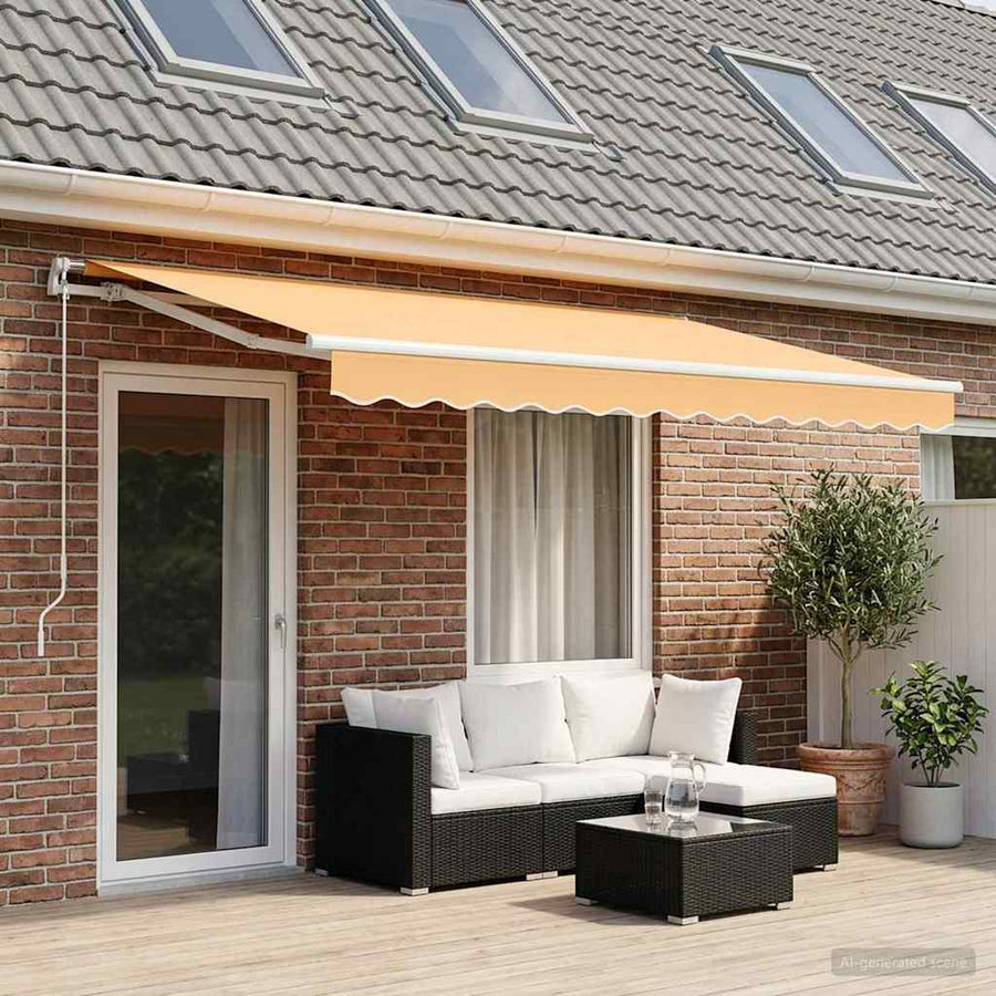 Vervangingsdoek voor zonnescherm Zand 4,5 × 3,5 m Polyester
