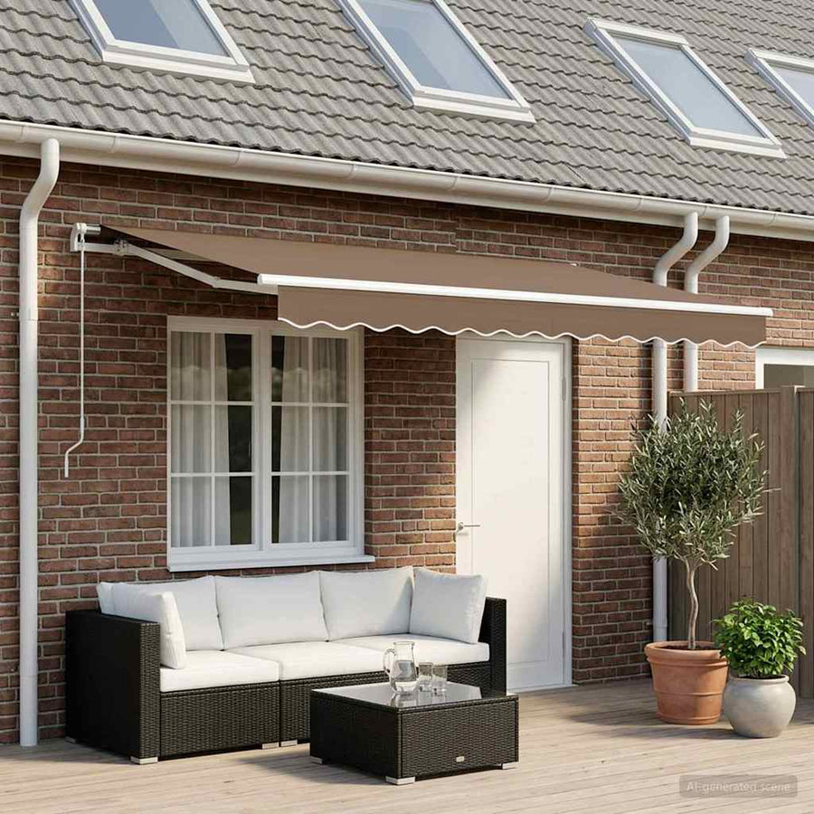 Vervangingsdoek voor zonnescherm Taupe 4,5 × 3,5 m Polyester