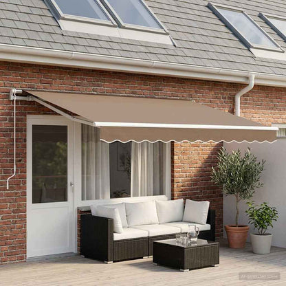 Vervangingsdoek voor zonnescherm Taupe 5 x 3 m Polyester