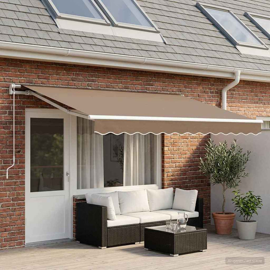 Vervangingsdoek voor zonnescherm Taupe 5 x 3 m Polyester