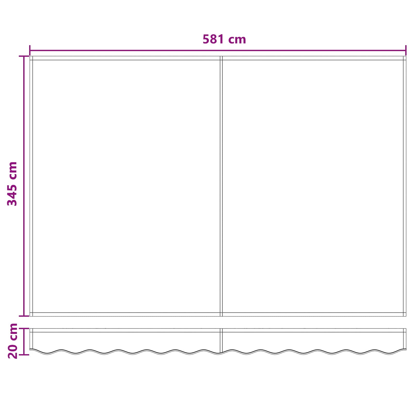 Vervangingsdoek voor zonnescherm Polyester