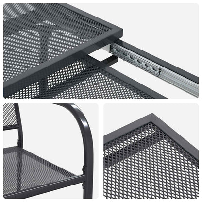 Tuin eettafelset 7 pcs Antracietkleurig 212 x 90 x 76 cm