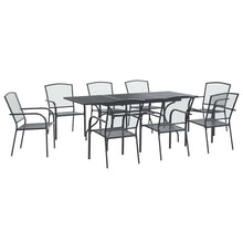 Tuin eettafelset 9 pcs Antracietkleurig 212 x 90 x 76 cm
