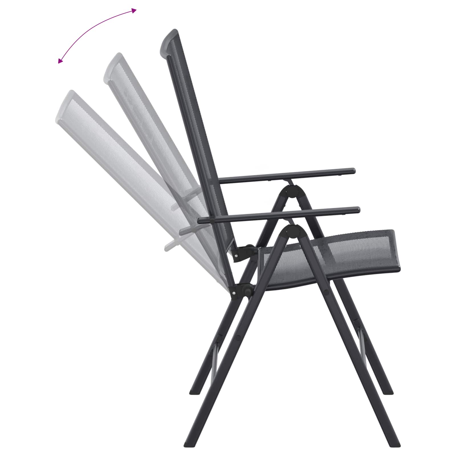 Tuin eettafelset 9 pcs Antracietkleurig 212 x 90 x 76 cm