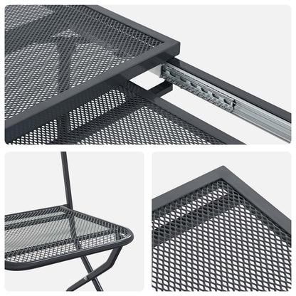 Tuin eettafelset 7 pcs Antracietkleurig 212 x 90 x 76 cm