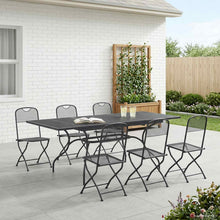Tuin eettafelset 7 pcs Antracietkleurig 212 x 90 x 76 cm