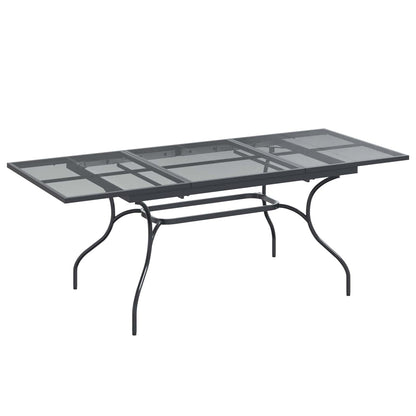 Tuin eettafelset 7 pcs Antracietkleurig 212 x 90 x 76 cm